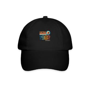 Vintage 1982 limitierte Auflage - Baseballkappe - Schwarz/Schwarz - Vorne