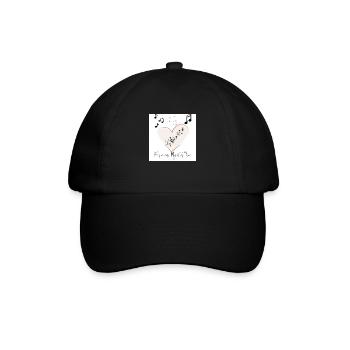 Cute Modern Rose Gold Heart Photography Logo - Baseballkappe - Schwarz/Schwarz - Vorne