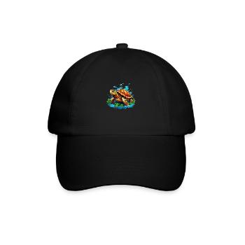 Cool Turtle - Baseball Cap - black/black - Front