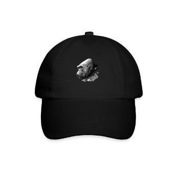 gorilla, Der Gorilla schweigt - Baseballkappe - Schwarz/Schwarz - Vorne