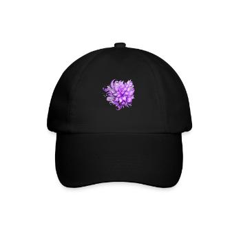 Flowers Hippie soul Groovy Summer time peace love - Baseball Cap - black/black - Front