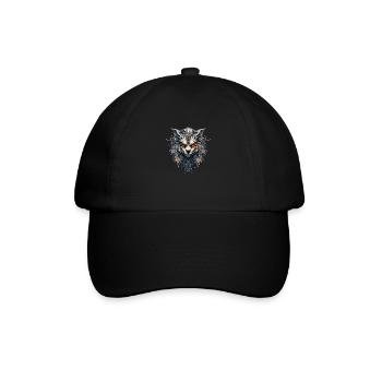 Wolfsgebilde - Baseballkappe - Schwarz/Schwarz - Vorne