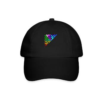 colored squares - Baseballkappe - Schwarz/Schwarz - Vorne
