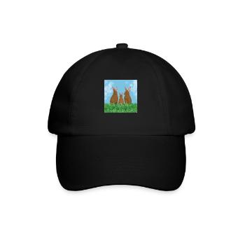 Rabbit family - Baseball Cap - black/black - Front