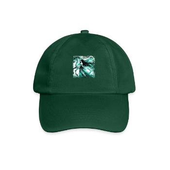 Flowers Women girl fashion design art female style - Baseball Cap - bottle green - Front