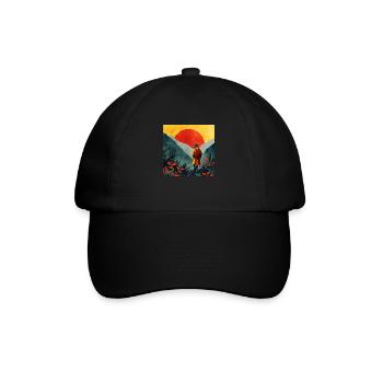 Hiking Mountaineering Mountains Trekking - Baseball Cap - black/black - Front