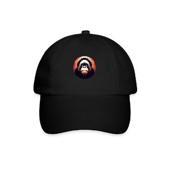 Orang-Utan - Baseballkappe - Schwarz/Schwarz - Vorne