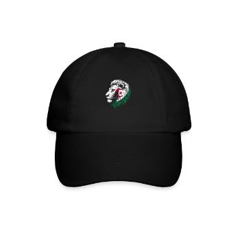 Algeria Lion Flag Algeria الجزائر Gift - Baseball Cap - black/black - Front