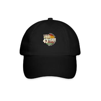 1981 Vintage Retro Classic 43 Years - Baseball Cap - black/black - Front