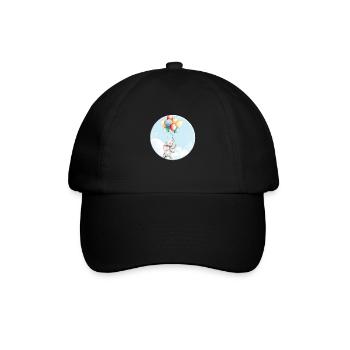 Elephant with Colorful Balloons as a Lucky Charm - Baseball Cap - black/black - Front