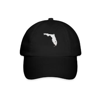 Echter Volleyball in der Florida State Landkarte - Baseballkappe - Schwarz/Schwarz - Vorne