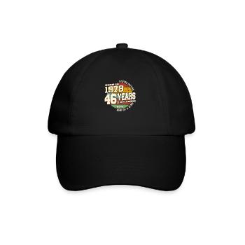 1978 Vintage Retro Classic 46 Jahre - Baseballkappe - Schwarz/Schwarz - Vorne