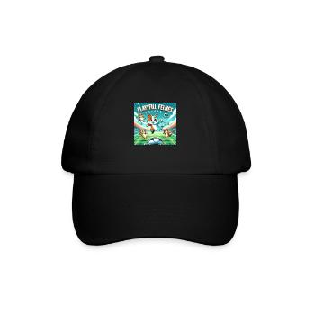 Soccer Cats 003 - Baseball Cap - black/black - Front