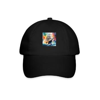 Sailing ship - Baseball Cap - black/black - Front