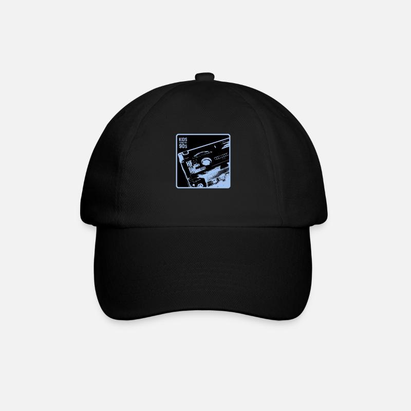 Kids from the 90s - black blue close-up - Baseballkappe - Schwarz/Schwarz