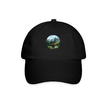 Immergez-vous dans la nature sauvage : votre aventure en montagne vous appelle - Casquette classique - noir/noir - Devant