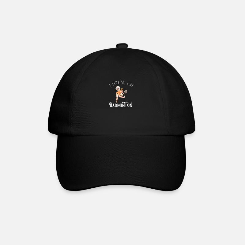 J’peux pas j’ai badminton - idée cadeau - Casquette classique - noir/noir