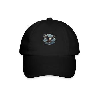 Autour des palombes et nuages d’orage - Casquette classique - noir/noir - Devant