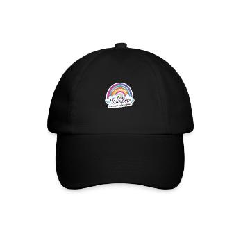 Sei ein Regenbogen in der Wolke eines anderen Bunten - Baseballkappe - Schwarz/Schwarz - Vorne