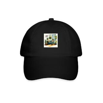 Plant lover living room - Baseball Cap - black/black - Front