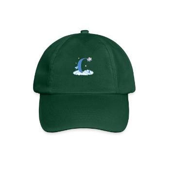 Lettre c bleu nuages avion enfant - Casquette classique - vert bouteille - Devant