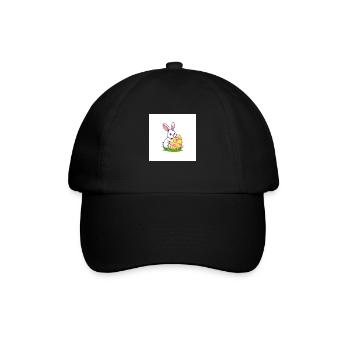 Hase & Ei – Das Osterwunder - Baseballkappe - Schwarz/Schwarz - Vorne
