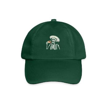 Skeleton Taco Mexican Food Sombrero - Baseball Cap - bottle green - Front
