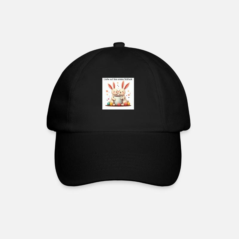 Liebe auf den ersten Blick - Baseballkappe - Schwarz/Schwarz