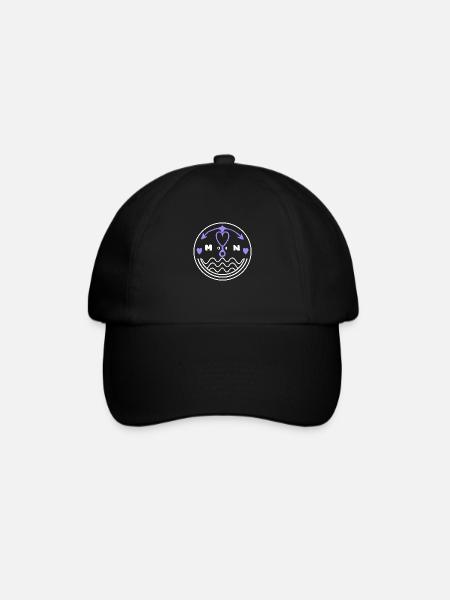 Moin für Nordlichter und Hamburger T-Shirt - Baseballkappe - Schwarz/Schwarz