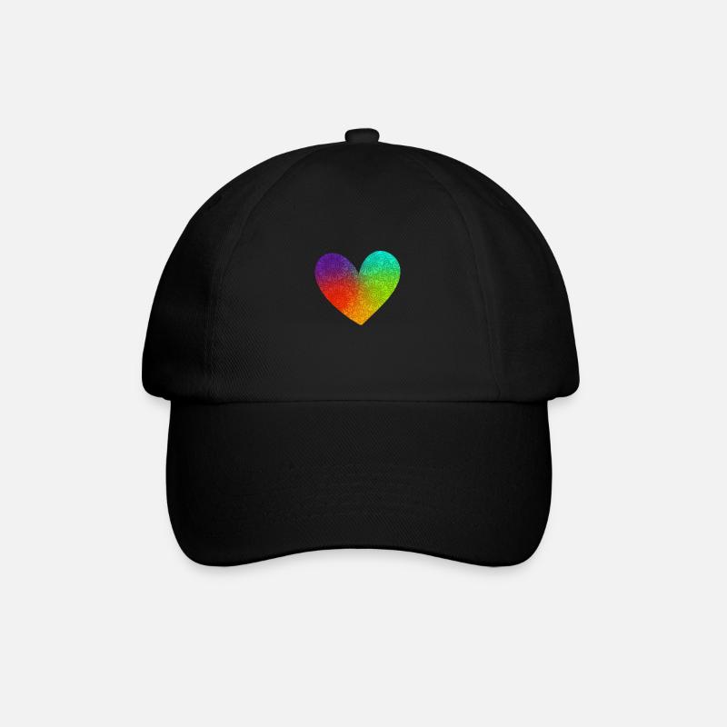Herz heart Liebe - Baseballkappe - Schwarz/Schwarz