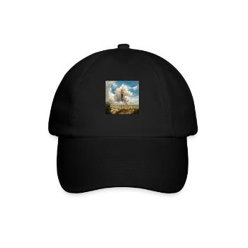 Cloud Painter Clouds Ladder Landscape Surreal - Baseball Cap - black/black - Front
