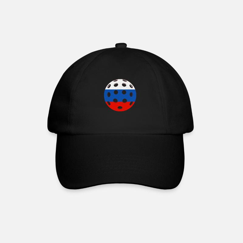 Pickleball Russland - Baseballkappe - Schwarz/Schwarz