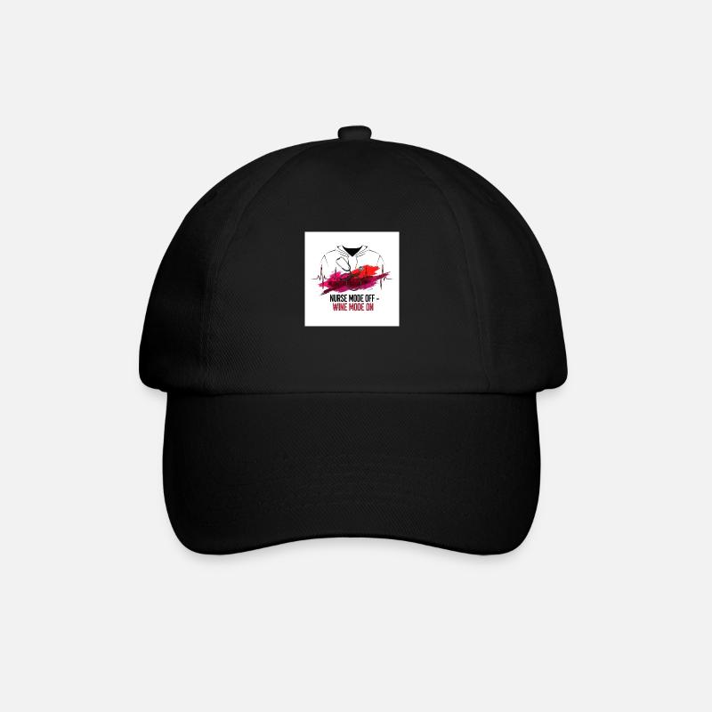 Nurse off duty - Baseballkappe - Schwarz/Schwarz