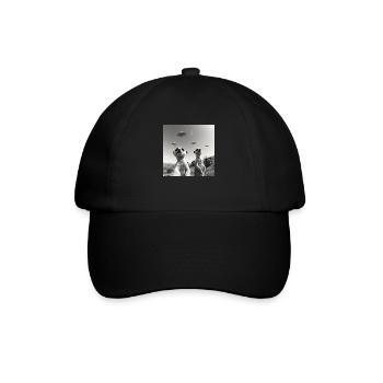 Meerkat posing for a selfie with UFOs funny - Baseball Cap - black/black - Front