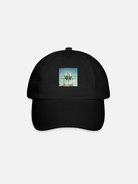 See You later Lettering 2 Birds Pole Humor - Baseball Cap - black/black