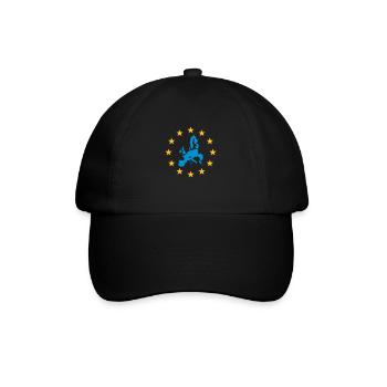Europa - Europäische Union (EU) - Baseballkappe - Schwarz/Schwarz - Vorne