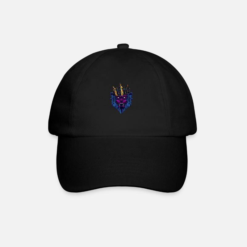 Gaming lion - Baseball Cap - black/black