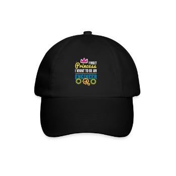 No princess but engineer - Baseball Cap - black/black - Front