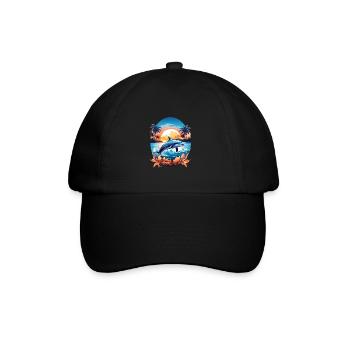 Delfin - Baseballkappe - Schwarz/Schwarz - Vorne