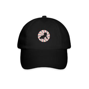 pregnancy announcement - Funny baby retro - Baseball Cap - black/black - Front