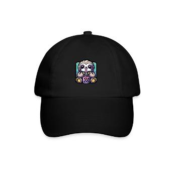 Bubble Tea Paresseux Boba Tea Kawaii Cadeau - Casquette classique - noir/noir - Devant