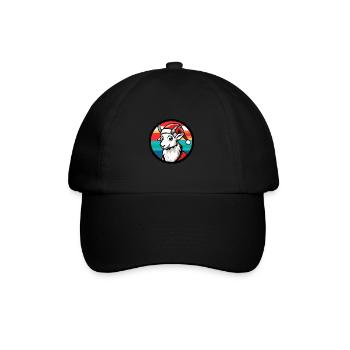 Noël de la chèvre de montagne Noël - Casquette classique - noir/noir - Devant