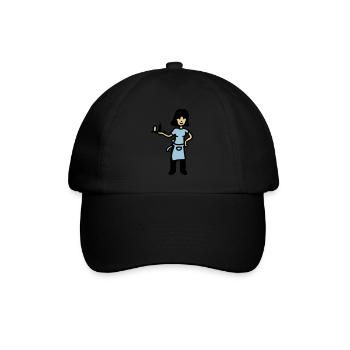 Kellnerin 3 - Baseballkappe - Schwarz/Schwarz - Vorne