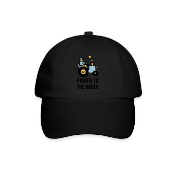 power_to_the_bauer_072011_b_3c - Baseball Cap - black/black - Front