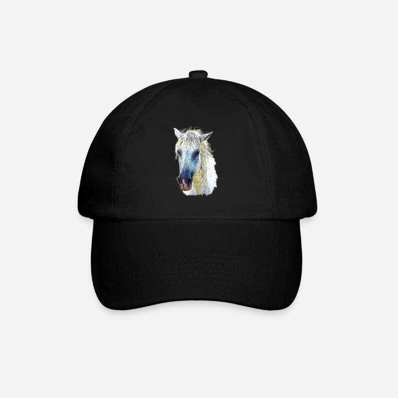 Cheval camarguais en Pastel Fluide - Casquette classique - noir/noir