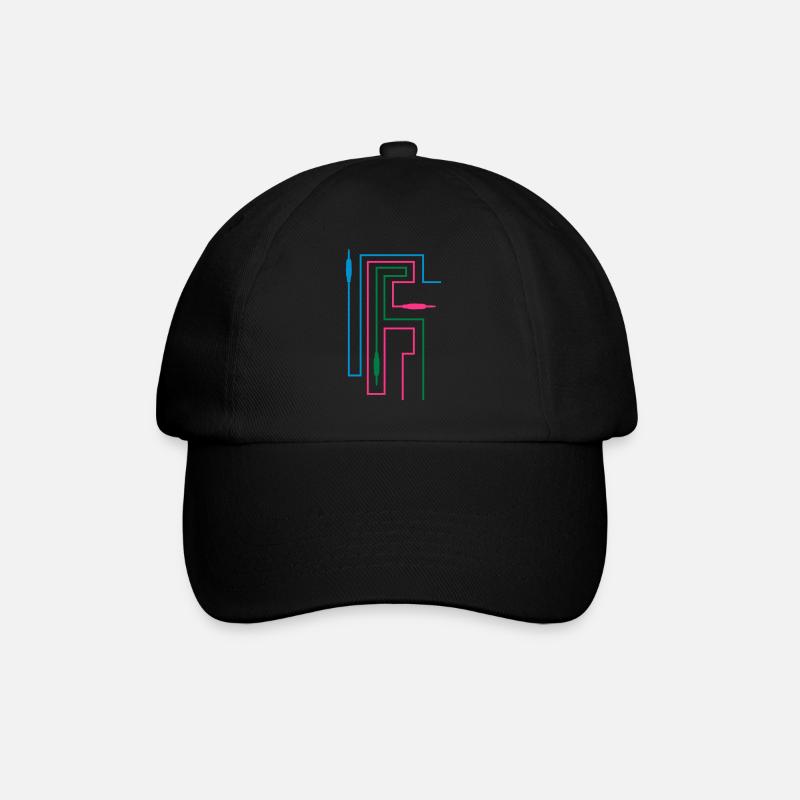 TON TRON - jack plug with cable - Baseball Cap - black/black