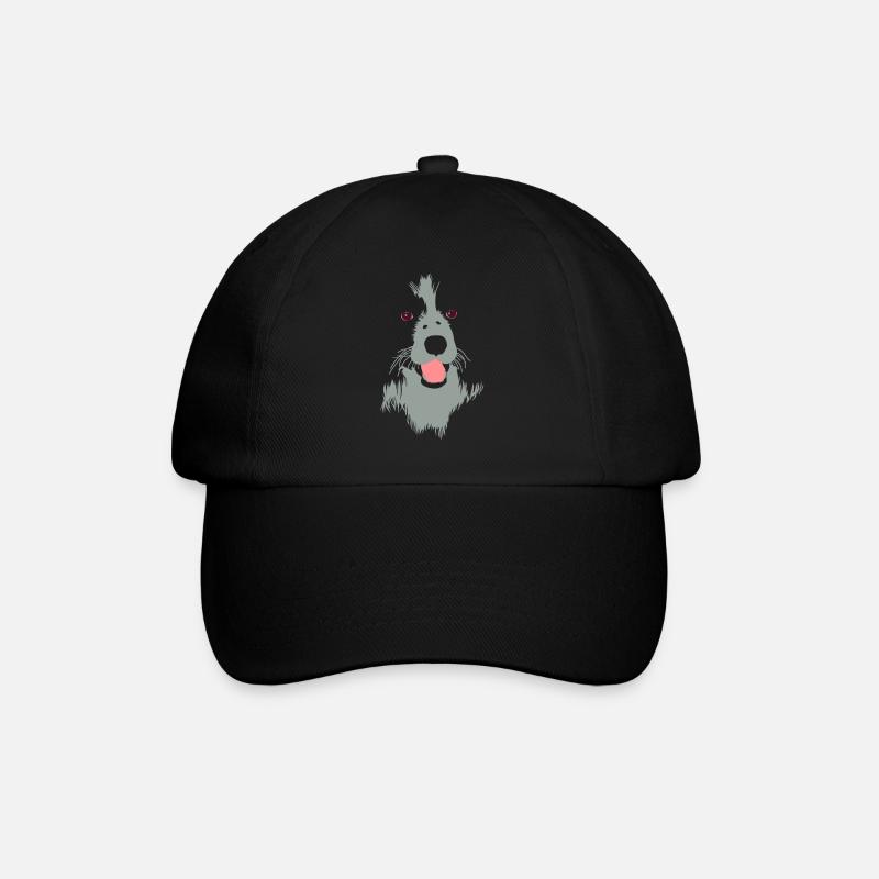 Gerichteter Hund - Baseballkappe - Schwarz/Schwarz