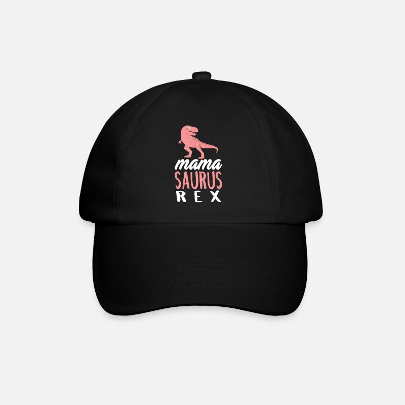 Mamasaurus Muttertag Mama Dino Mutter - Baseballkappe - Schwarz/Schwarz