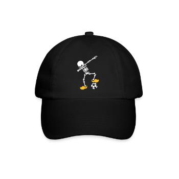Dab dabbing Skelett Niederlande Orange Fußball-Europameisterschaft - Baseballkappe - Schwarz/Schwarz - Vorne