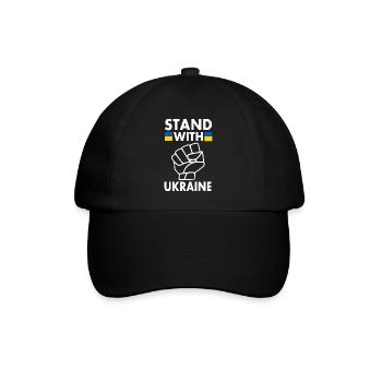 stand with ukraine - Baseball Cap - black/black - Front